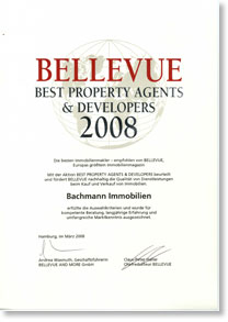 BELLEVUE BEST PROPERTY 2008 ausgezeichnet