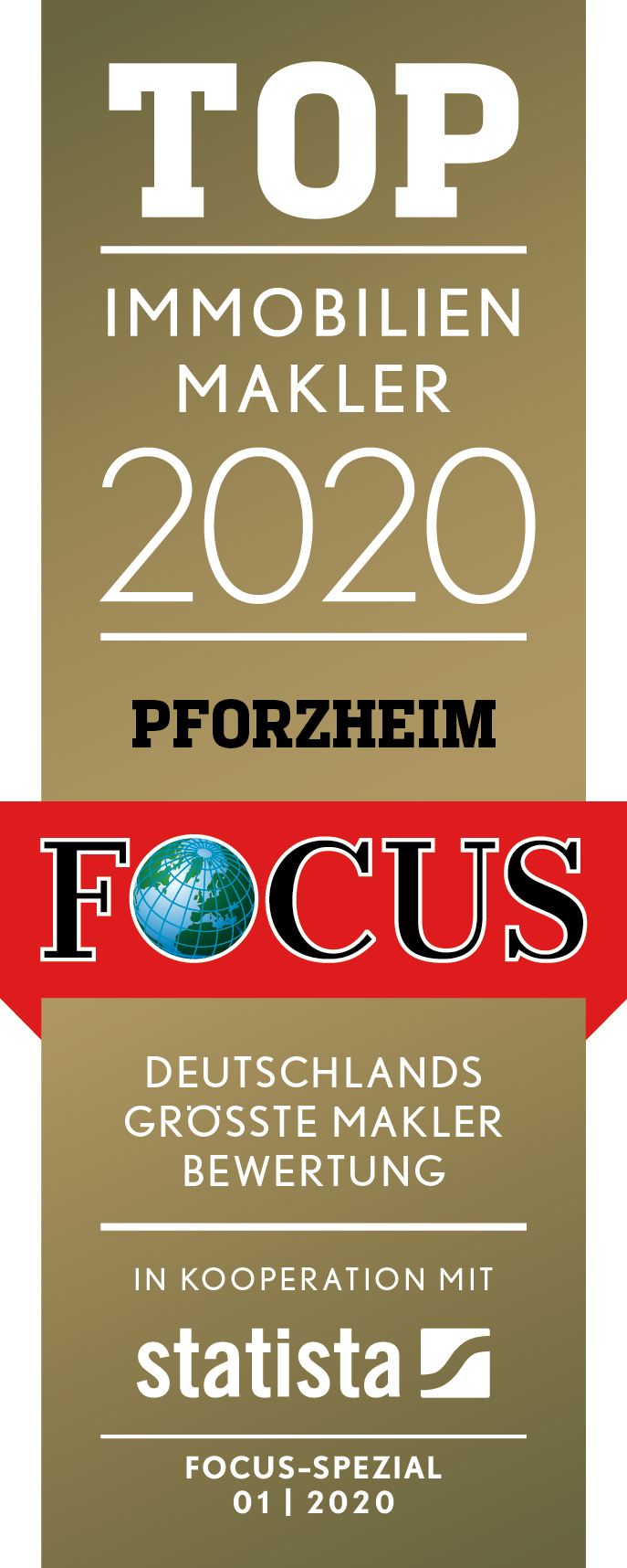 TOP Immobilienmakler Pforzheim Focus Auszeíchnung