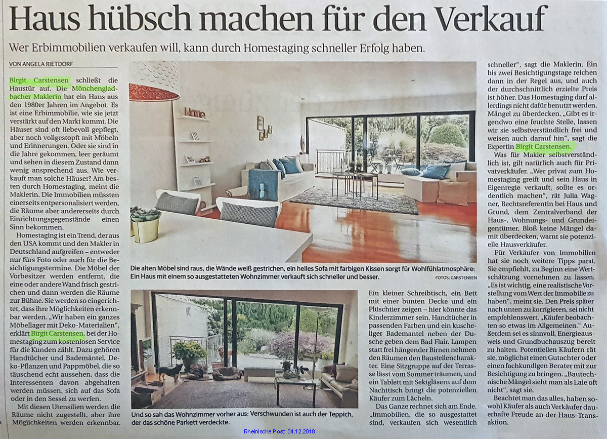 Home-Staging Mönchengladbach Carstensen