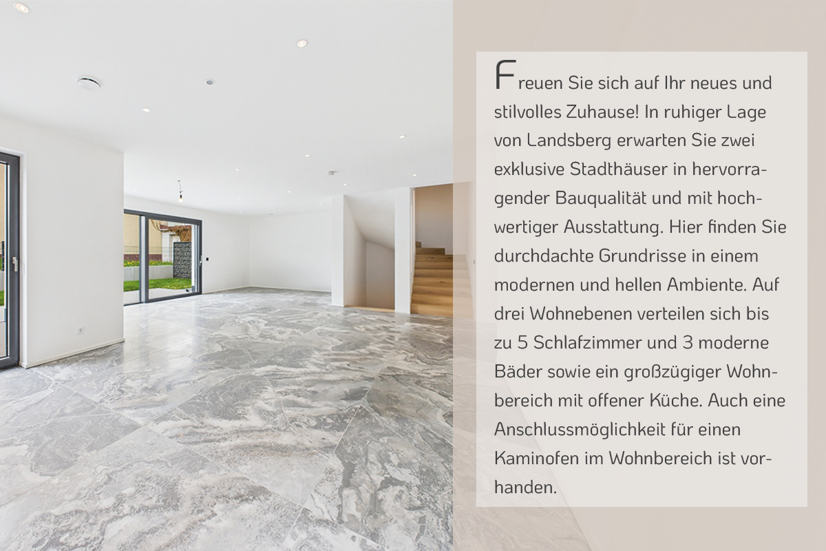 Neubau von zwei Stadthäusern in Landsberg