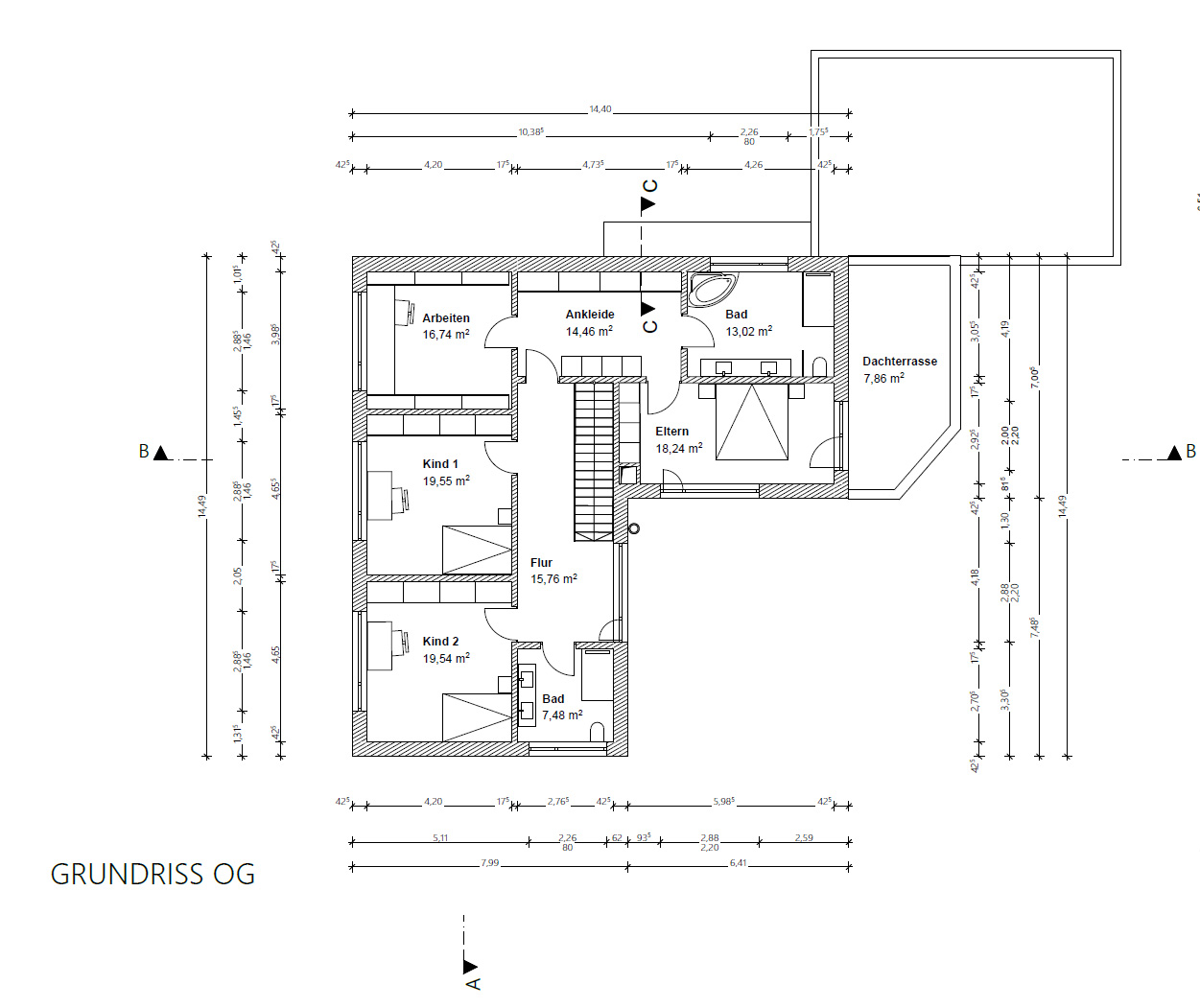 Grundriss Obergeschoss