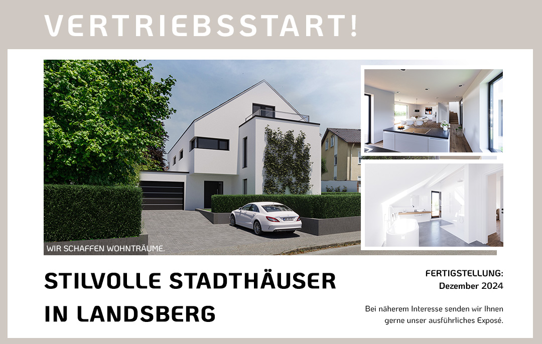 Flyer zum Vertriebstart eines Neubauprojektes mit Fertigstellung in 2024