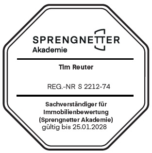 Wertermittlung - Immobilienbewertung - Wertgutachten - Immobilienmakler Bochum - geprüfter Immobilienbewerter Sprengnetter Akademie Tim Reuter