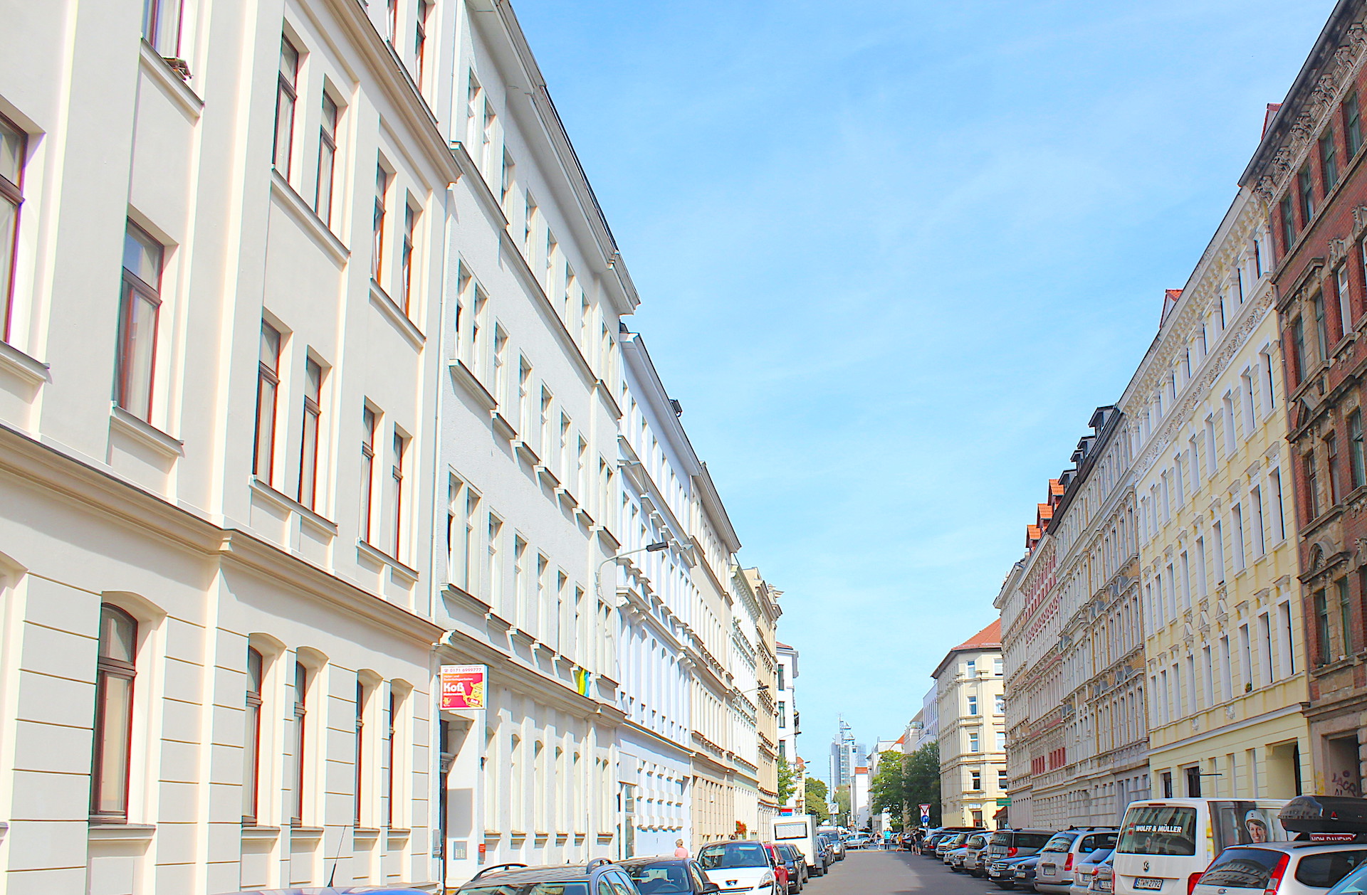 Fichtestraße mit Blick zur City