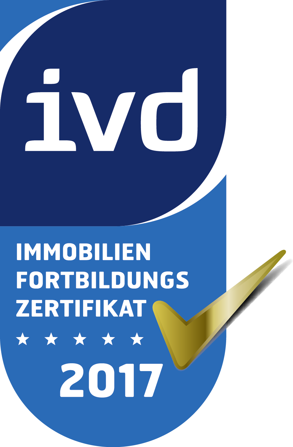 IVD Logo Immobilien Fortbildungszertifikat 2017