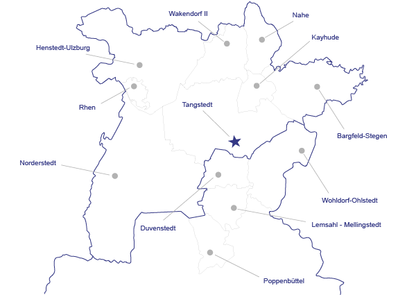 Grafische Darstellung von Tangstedt und Umgebung